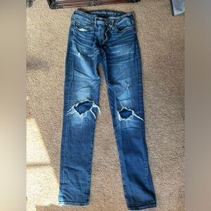 American Eagle Jeans Patches Holes